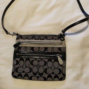 Black and Grey Coach Purse